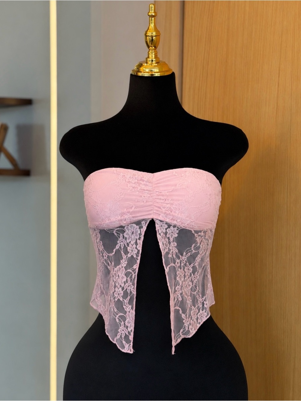 Edikted Coquette Y2K Lace Tube Top | Soft Glam Muse
